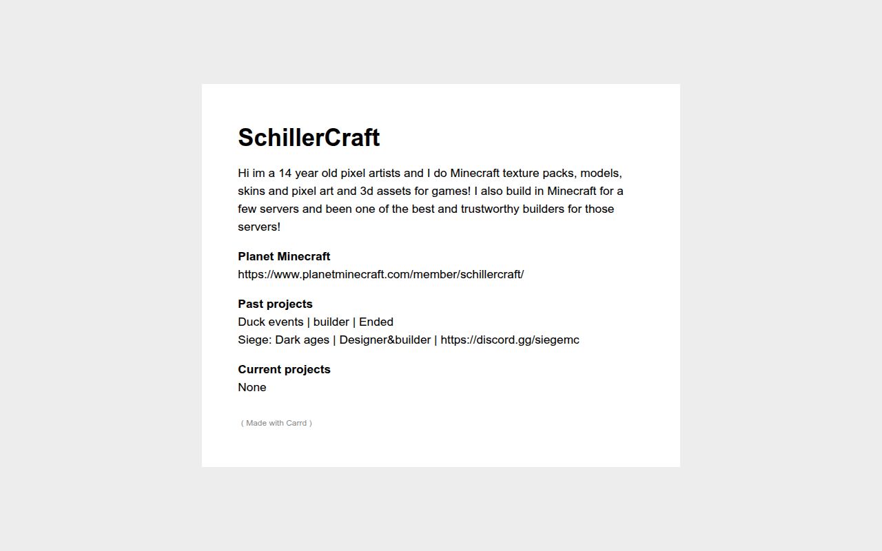 Carrd profile picture for @schiller